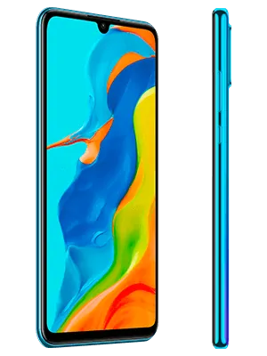 Huawei P30 lite New Edition - blau (seitlich) - o2