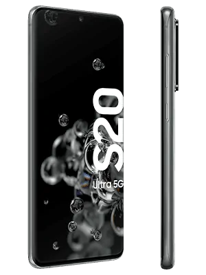 Samsung Galaxy S20 Ultra 5G in grau (seitlich) - o2