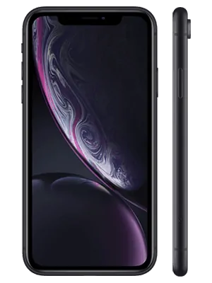o2 - Apple iPhone XR - schwarz (vorn und seitlich)