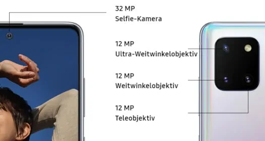 Kamera vom Samsung Galaxy Note 10 Lite