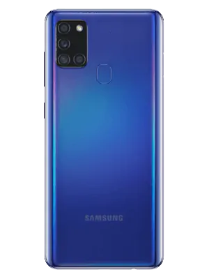 o2 - Samsung Galaxy A21s (blau / hinten)