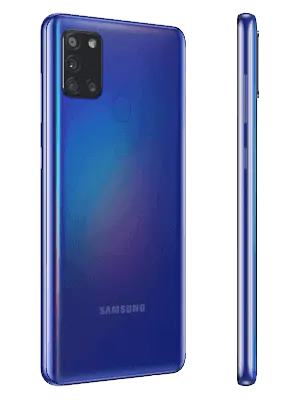 o2 - Samsung Galaxy A21s (blau / seitlich)