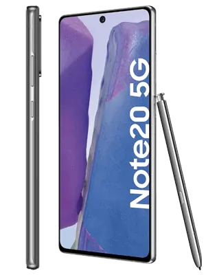 o2 - Samsung Galaxy Note20 5G (grau / mystic gray - seitlich)
