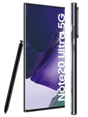 o2 - Samsung Galaxy Note20 Ultra 5G (schwarz / mystic black - seitlich)