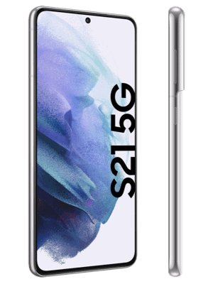 o2 - Samsung Galaxy S21 5G - weiß / phantom white - seitlich