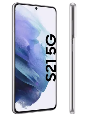 o2 - Samsung Galaxy S21 5G - weiß / phantom white - seitlich