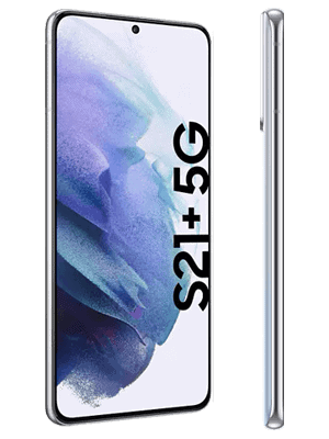 o2 - Samsung Galaxy S21+ 5G - weiß (phantom white) / seitlich