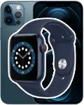 Apple Watch 6 + iPhone 12 Pro - blau