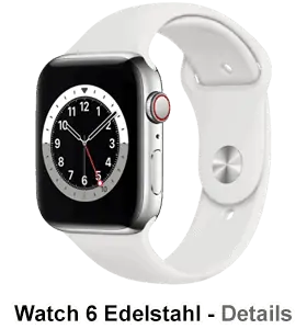 o2 - Apple Watch 6 - Edelstahl Sport - silber